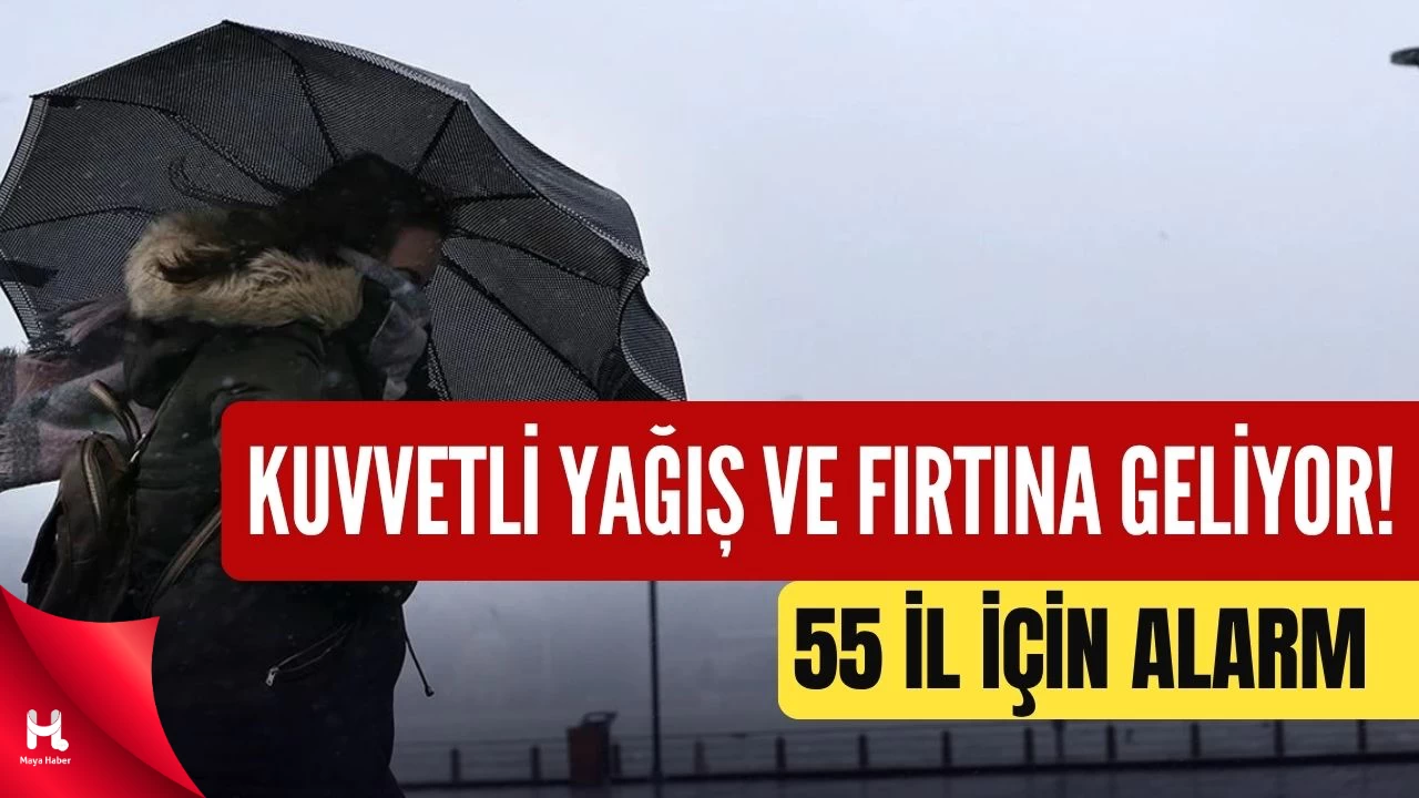 Meteoroloji’den Turuncu ve Sarı Kodlu Uyarı: 55 İl Dikkat!