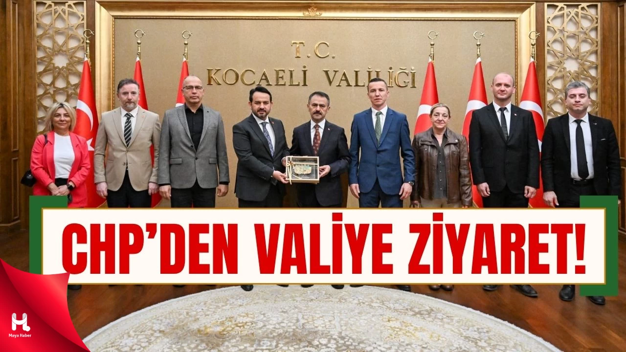 CHP İzmit İlçe Başkanı Gökhan Ercan ve Yeni Yönetimi Vali Aktaş’ı Ziyaret Etti