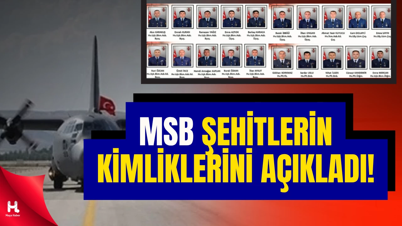 Askeri kargo uçağı düştü: 20 şehidin kimlikleri açıklandı