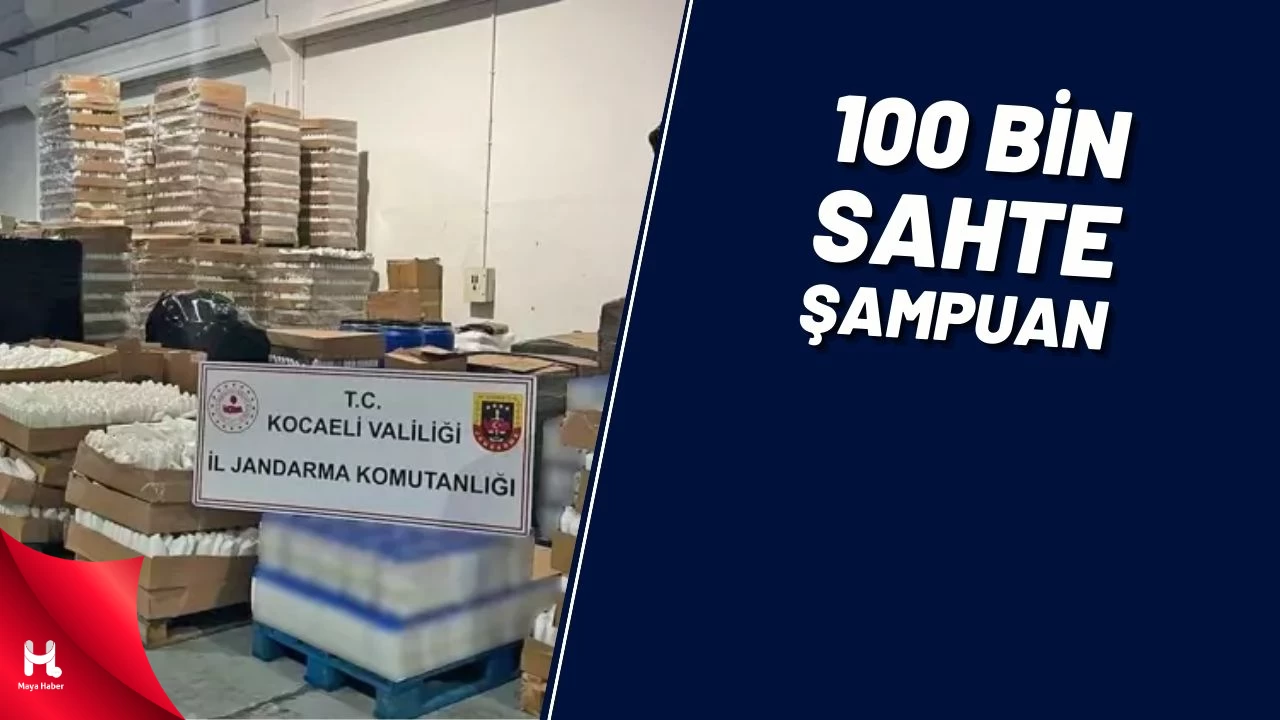 Dilovası'nda 100 bin adet sahte şampuan ele geçirildi