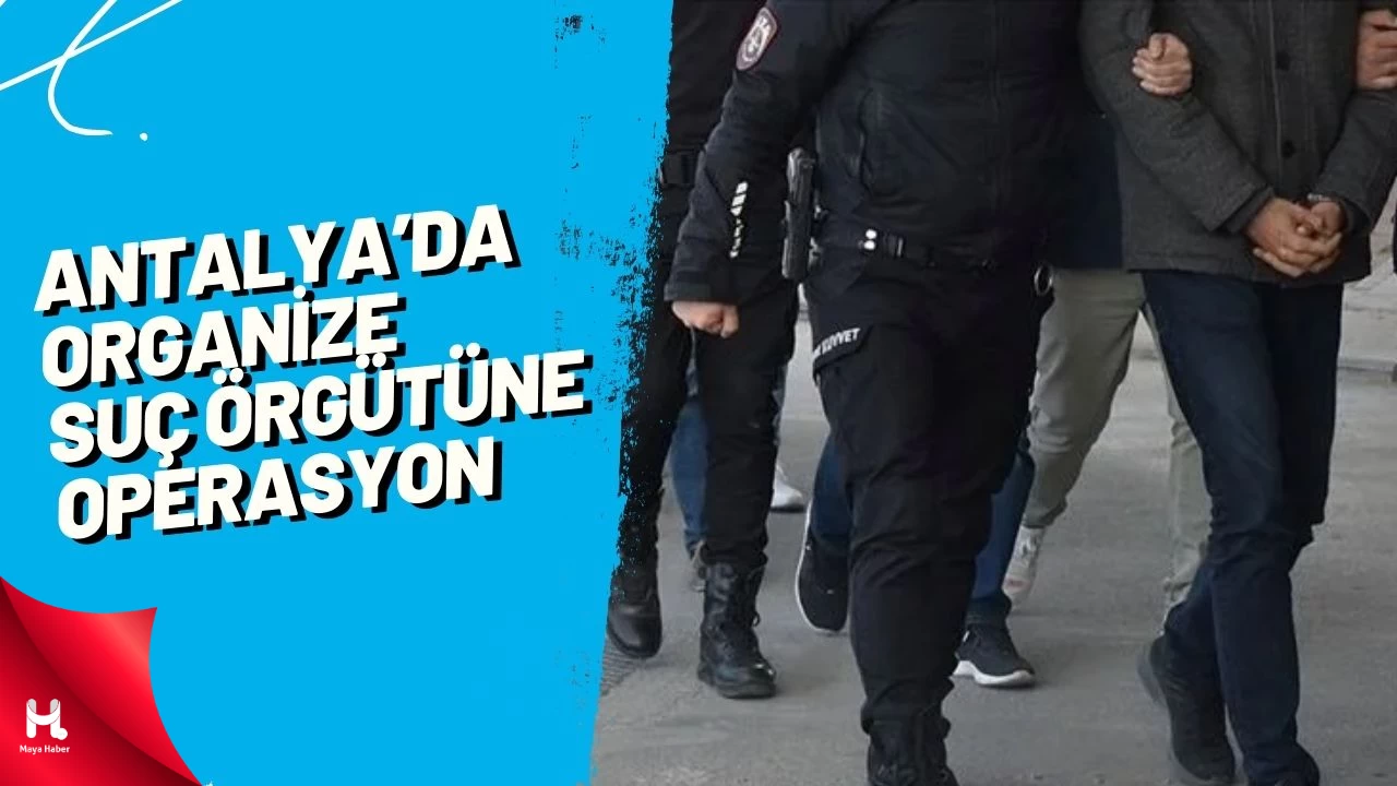 Antalya'da organize suç örgütüne operasyon