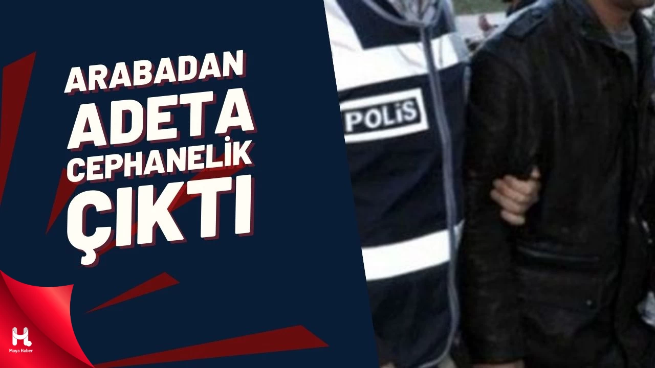 İzmit'te durdurulan araçtan adeta cephane çıktı