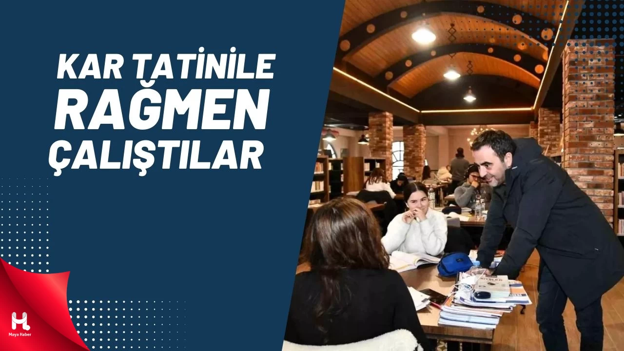 Başiskele'de Gençler Kar Tatilinde Kitaphane'yi Tercih Etti