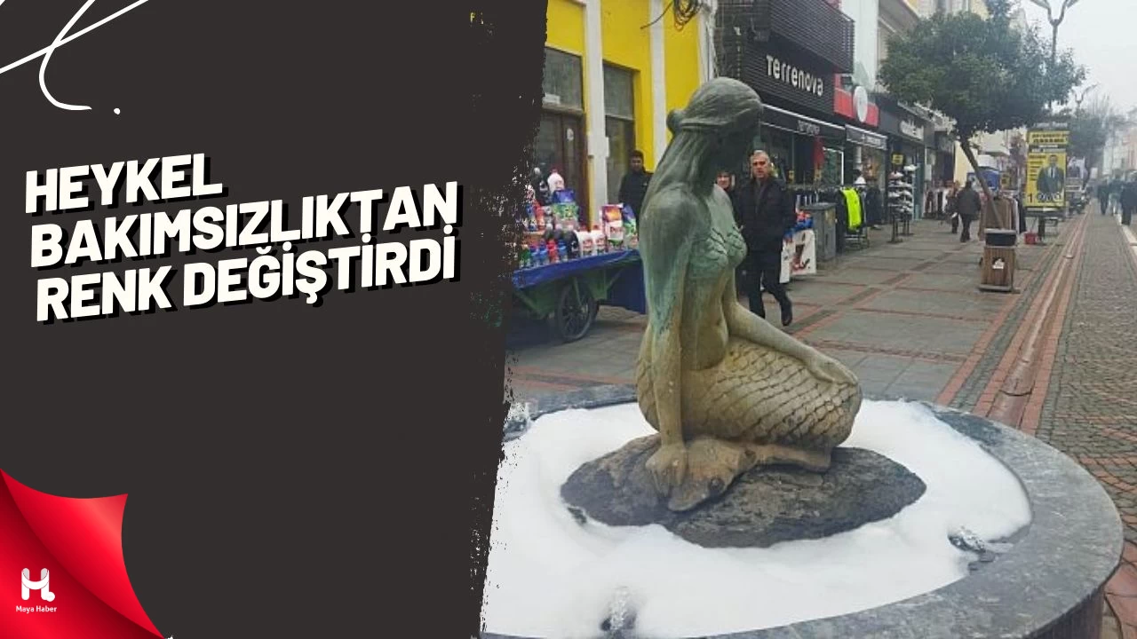 Heykel Bakımsızlıktan Renk Değiştirdi