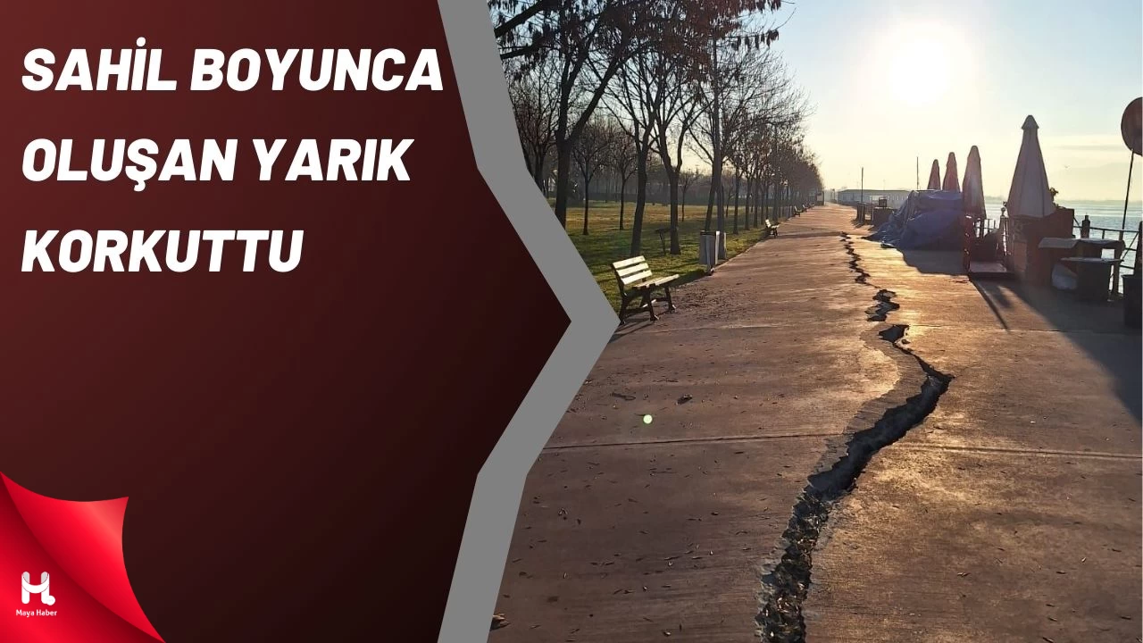 İzmit Marina Sahilinde Oluşan Yarık Korkuttu