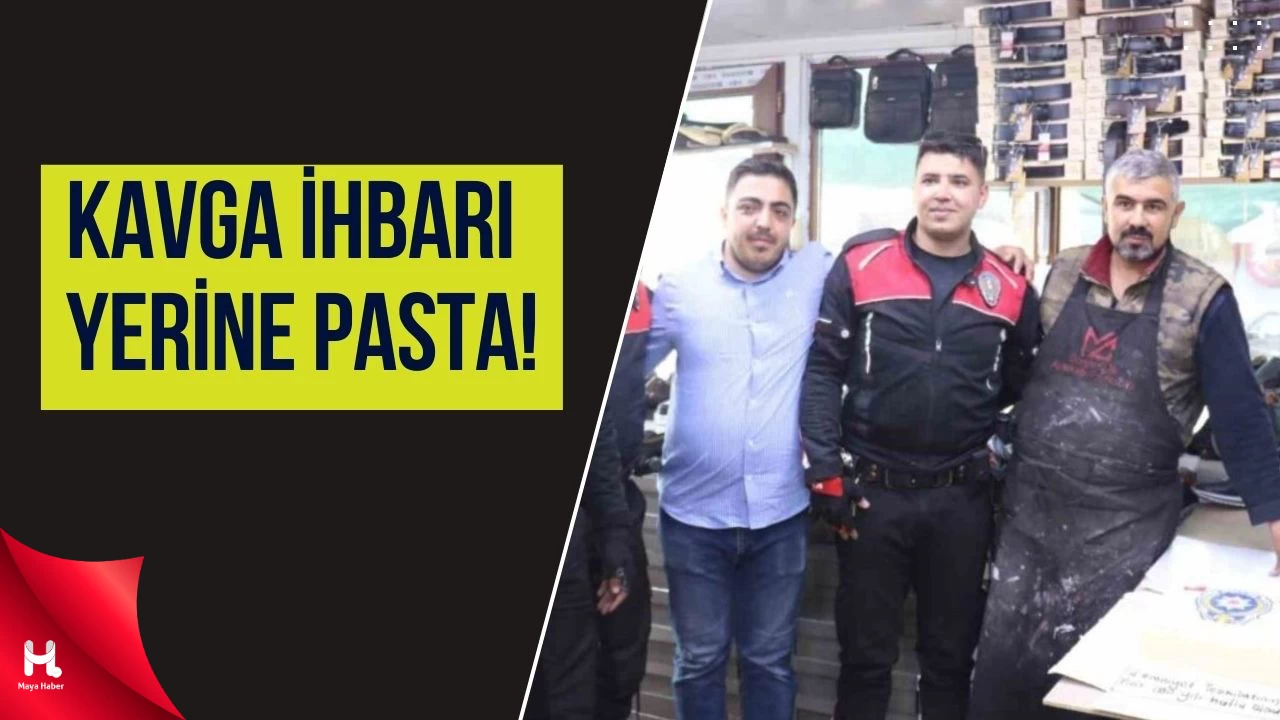 Malatya’da Esnaftan Polis Haftası Sürprizi: Kavga İhbarı Yerine Pasta!