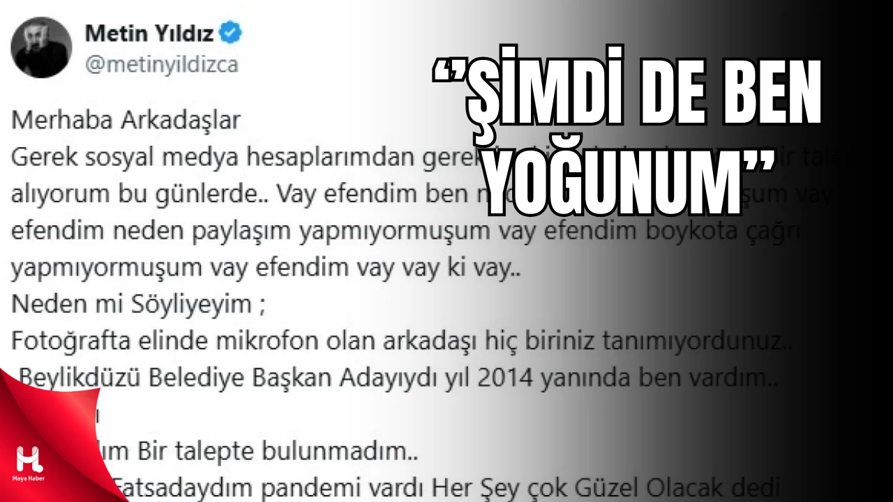 Metin Yıldız'dan İmamoğlu'na Göndermeli Yanıt!