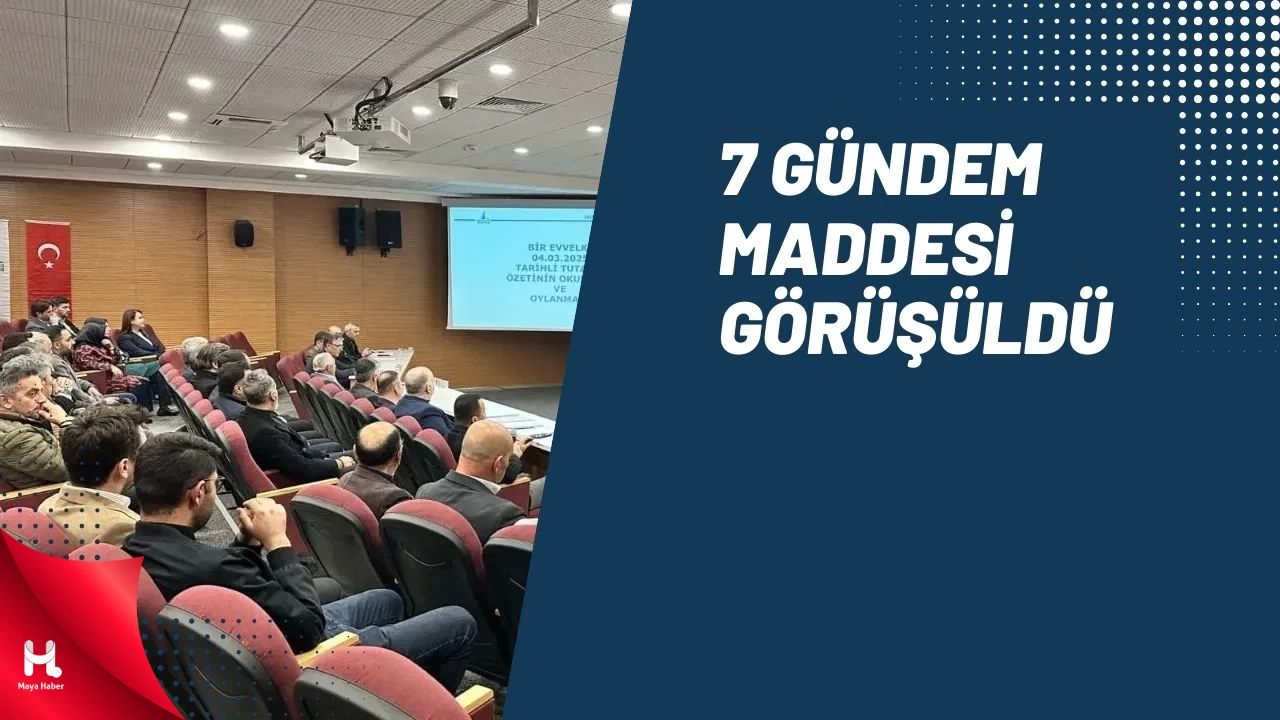 Kartepe Nisan Ayı Meclis Toplantısında 7 Gündem Maddesi Görüşüldü