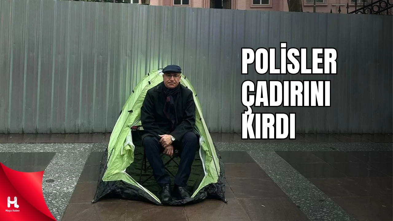 Mahmut Tanal Nöbete Başladı, Polisler Çadırını Kırdı