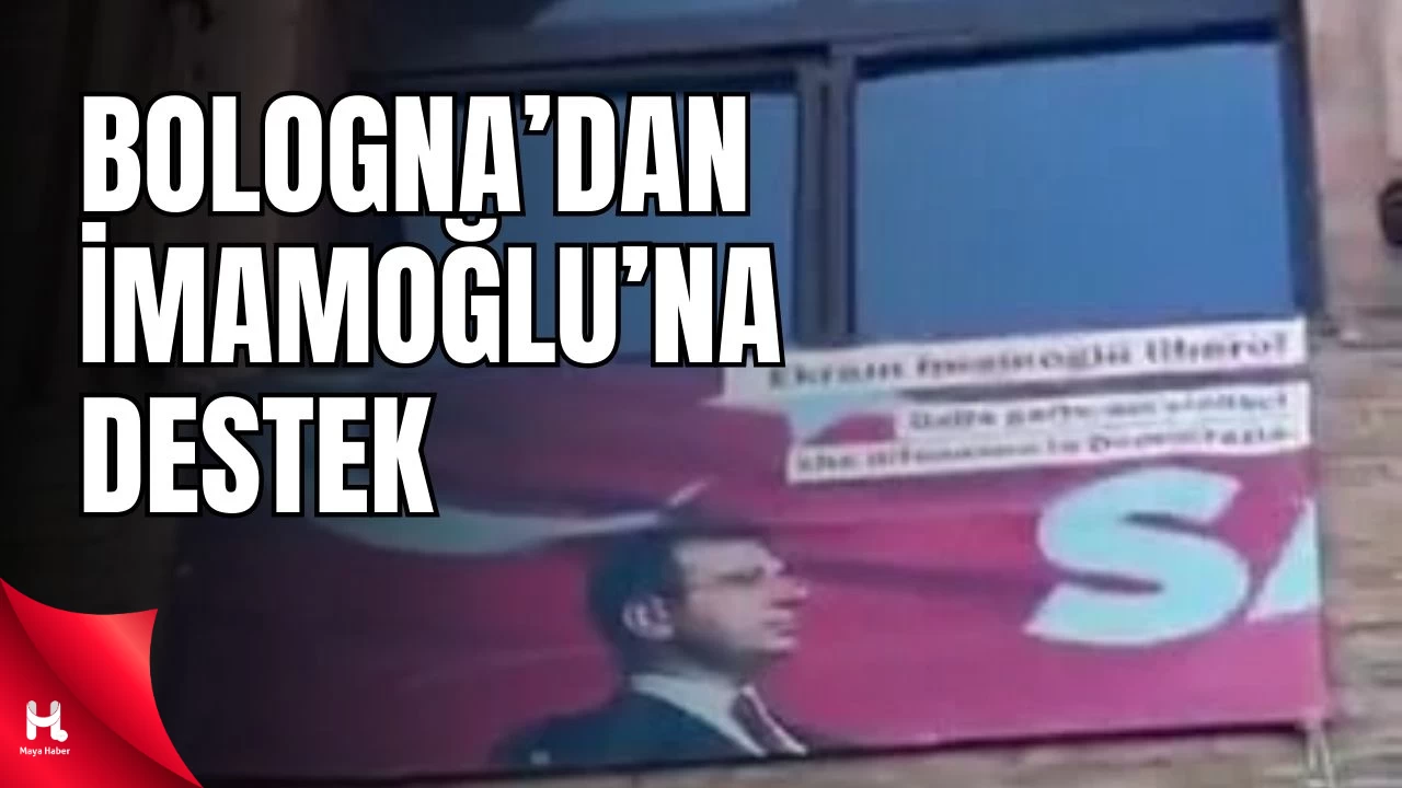 İtalya'da Belediye Binasına 'İmamoğlu'na Özgürlük' Posteri Asıldı