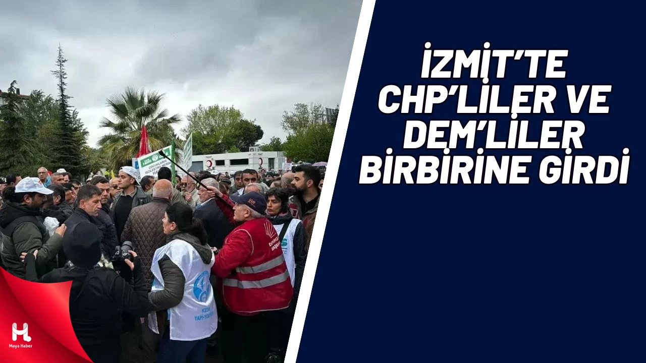 İzmit 1 Mayıs Meydanı Karıştı! CHP'liler Ve DEM’liler Birbirine Girdi