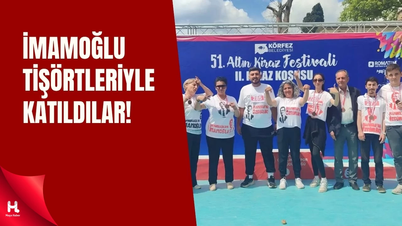 Körfez'de Halk Koşusuna İmamoğlu Tişörtlü Katılım