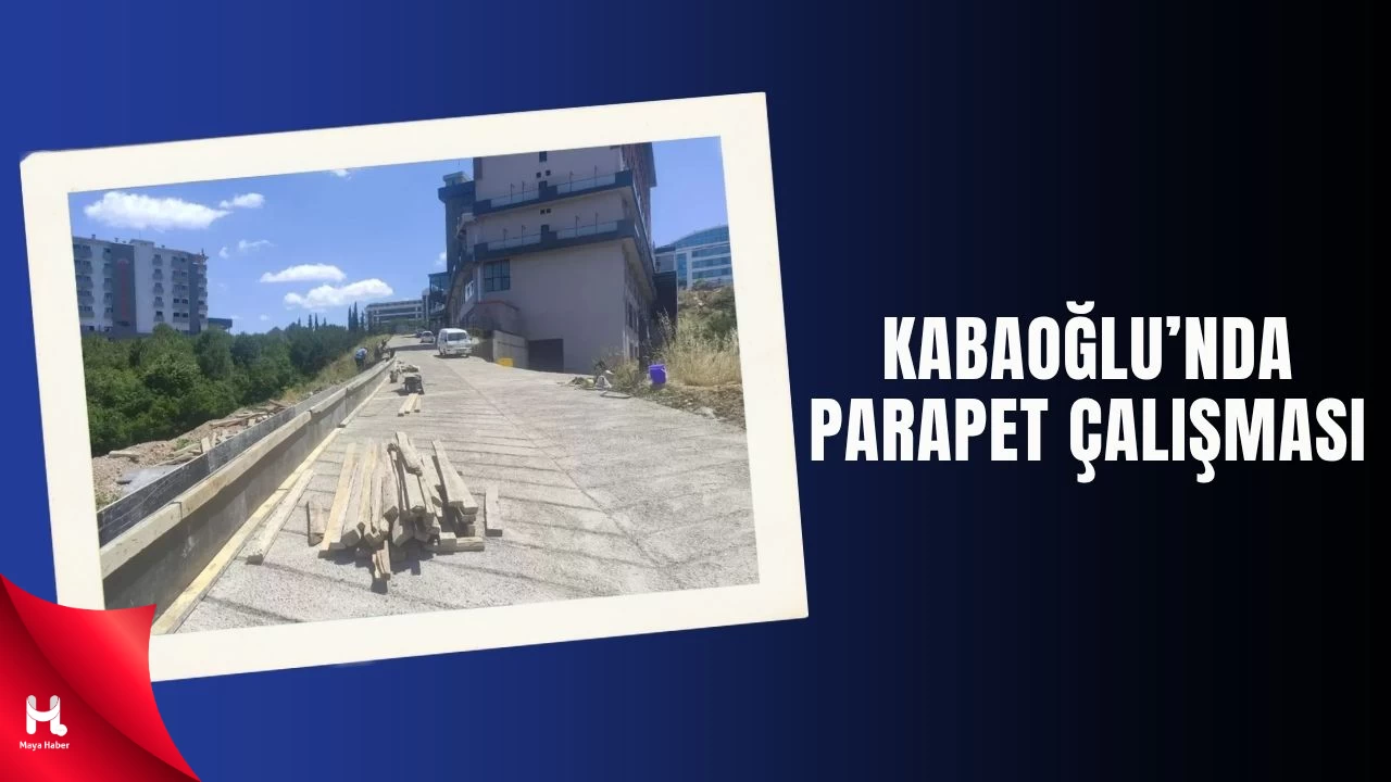 İzmit Belediyesi Kabaoğlu Mahallesi'nde Parapet Çalışması Yapıyor