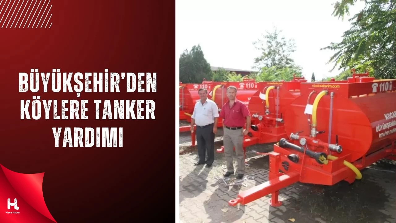 Kocaeli Büyükşehir Belediyesi'nden Yangınla Mücadeleye Tanker Desteği