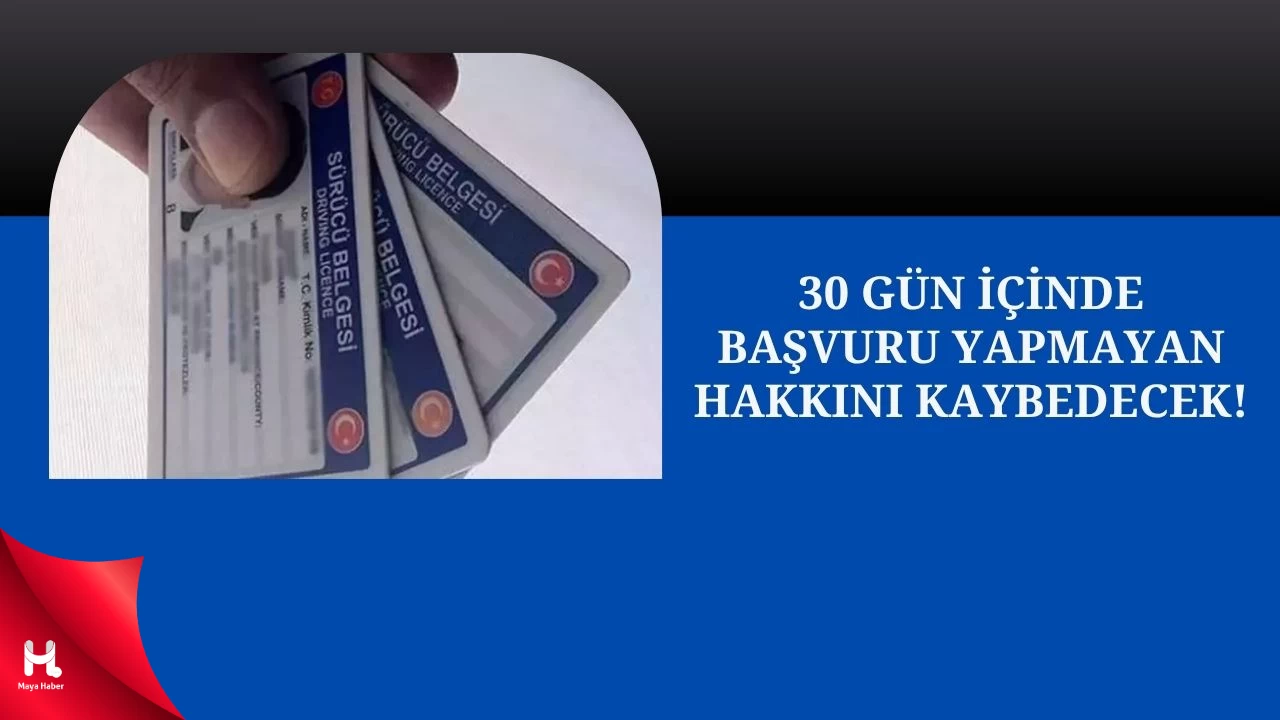 Eski Tip Sürücü Belgelerini Değiştirmek İçin Son 30 Gün