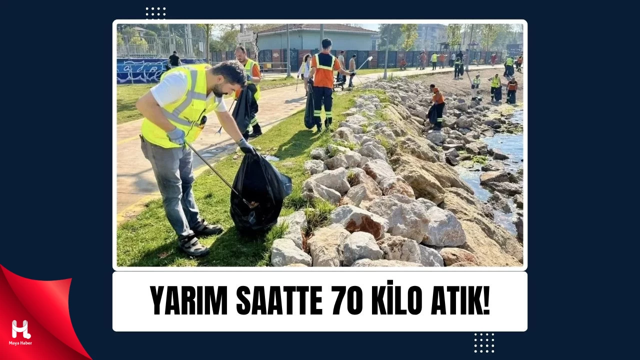 Körfez'de Kıyı Temizliği Etkinliği: 70 Kilogram Atık Toplandı