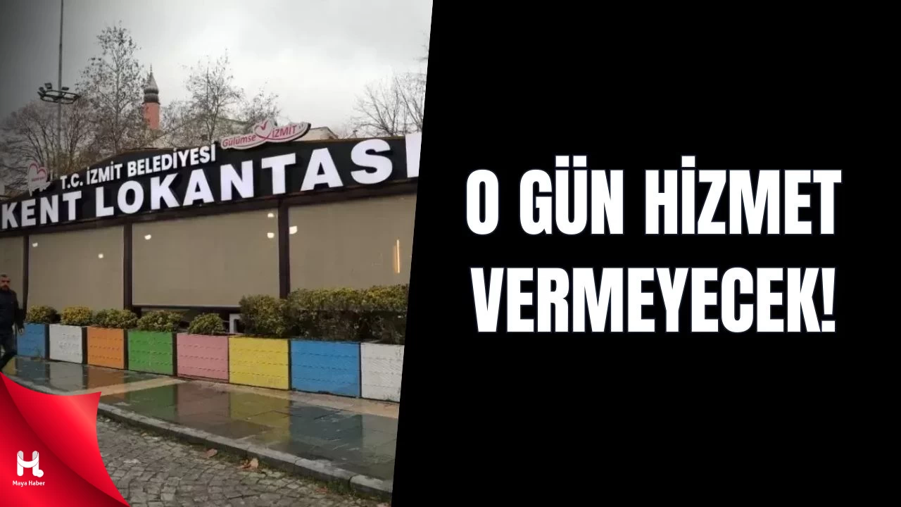 Kent Lokantası 30 Ağustos'ta Kapalı Olacak!