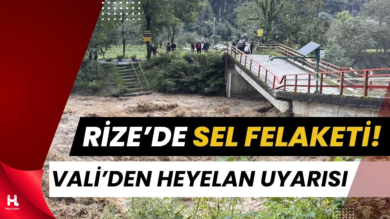 Rize’de Sel Felaketi: Ayder Yolu Kapandı, Köprü Çöktü