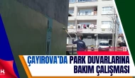 Çayırova’daki Parkların Duvarlarında Bakım Çalışması