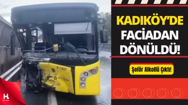 Kadıköy’de İETT Otobüsü Bariyerlere Çarptı: Şoför Alkollü Çıktı!