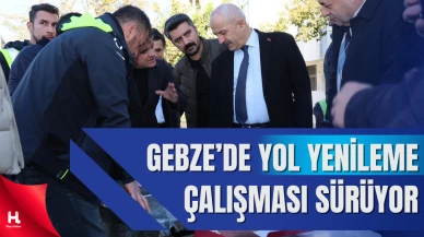 Gebze’de 90 Sokakta Yol Yenileme Çalışması Sürüyor