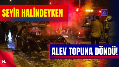 Küçükçekmece’de Seyir Halindeki Araç Alev Topuna Döndü!