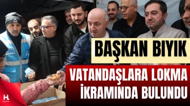 Başkan Bıyık, Regaip Kandili’nde Vatandaşlara Lokma Dağıttı
