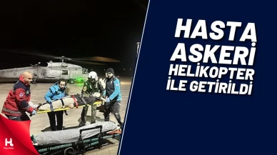 Gökçeada'dan Çanakkale'ye askeri helikopter ile getirildi