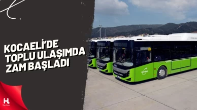 Kocaeli’de toplu ulaşımda zam başladı