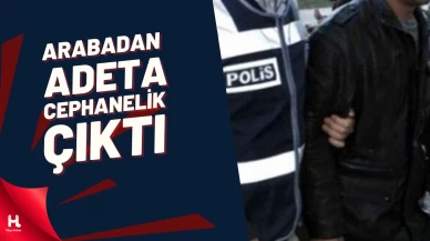 İzmit'te durdurulan araçtan adeta cephane çıktı
