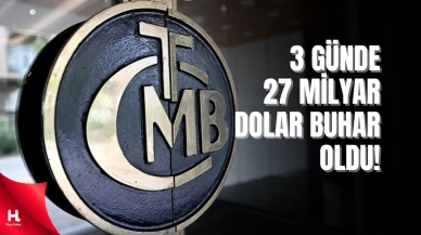 TCMB'nin Net Döviz Pozisyonu 27 Milyar Dolar Düştü