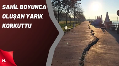 İzmit Marina Sahilinde Oluşan Yarık Korkuttu