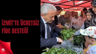 İzmit Belediyesinden Üreticiye Fide Desteği