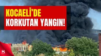 Kocaeli’de Geri Dönüşüm Fabrikasında Korkutan Yangın!