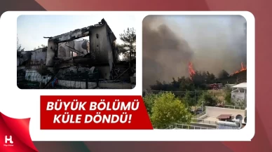 Seferihisar'daki Yangında Zarar Gören Evler Dronla Görüntülendi!
