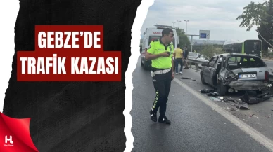 Gebze’de Emniyet Şeridinde Kaza: 2 Yaralı