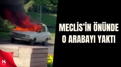 TBMM Önünde Komisyon Öncesi Beyaz Toros Yangını