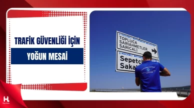 Kocaeli'de Kırsalda Trafik Levhaları Yenileniyor