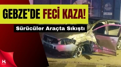 Kocaeli’de Trafik Kazası: Sürücüler Araçta Sıkıştı