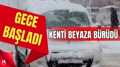 Erzincan’da Kent Merkezi ve Yüksek Kesimler Beyaza Büründü