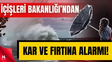 İçişleri Bakanlığı Kar ve Fırtına Nedeniyle Vatandaşları Uyardı