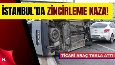 Avrasya Tüneli Girişinde Zincirleme Kaza: Hafif Ticari Araç Devrildi