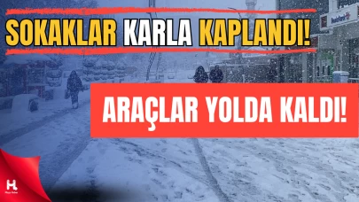 Yoğun Kar Yağışı Bolu’yu Etkisi Altına Aldı: Araçlar Yolda Kaldı