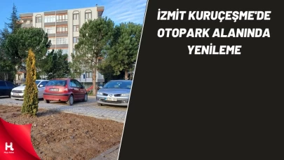 İzmit Kuruçeşme'de otopark alanı kullanışlı hale getirildi