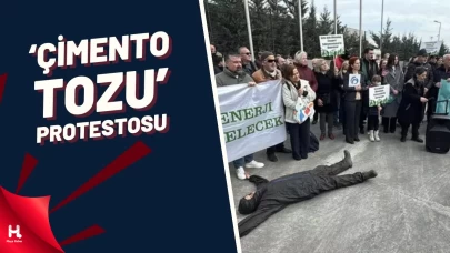 Tekirdağ'da 'Çimento Tozu' Protestosu