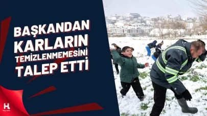 Minik Aysun'un Kartopu İsteği Başkan ile Eğlenceli Buluşmaya Dönüştü