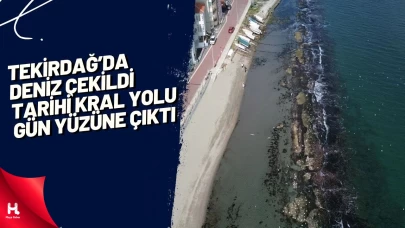 Tekirdağ’da Deniz Çekildi, Tarihi Kral Yolu Gün Yüzüne Çıktı