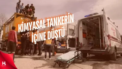 Temizlik Yaptığı Boş Kimyasal Tankerin İçine Düştü