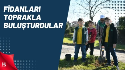 Çayırova'da Çocuklar Fidanları Toprakla Buluşturdu