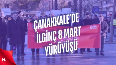 Çanakkale'de Kadına Şiddetle Mücadele Adına İlginç Yürüyüş